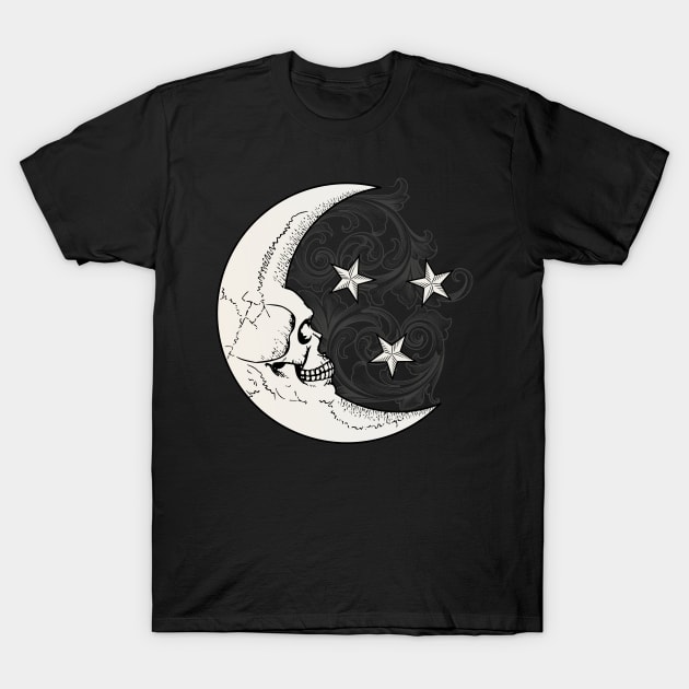 Moon and Stars T-Shirt by RavenWake